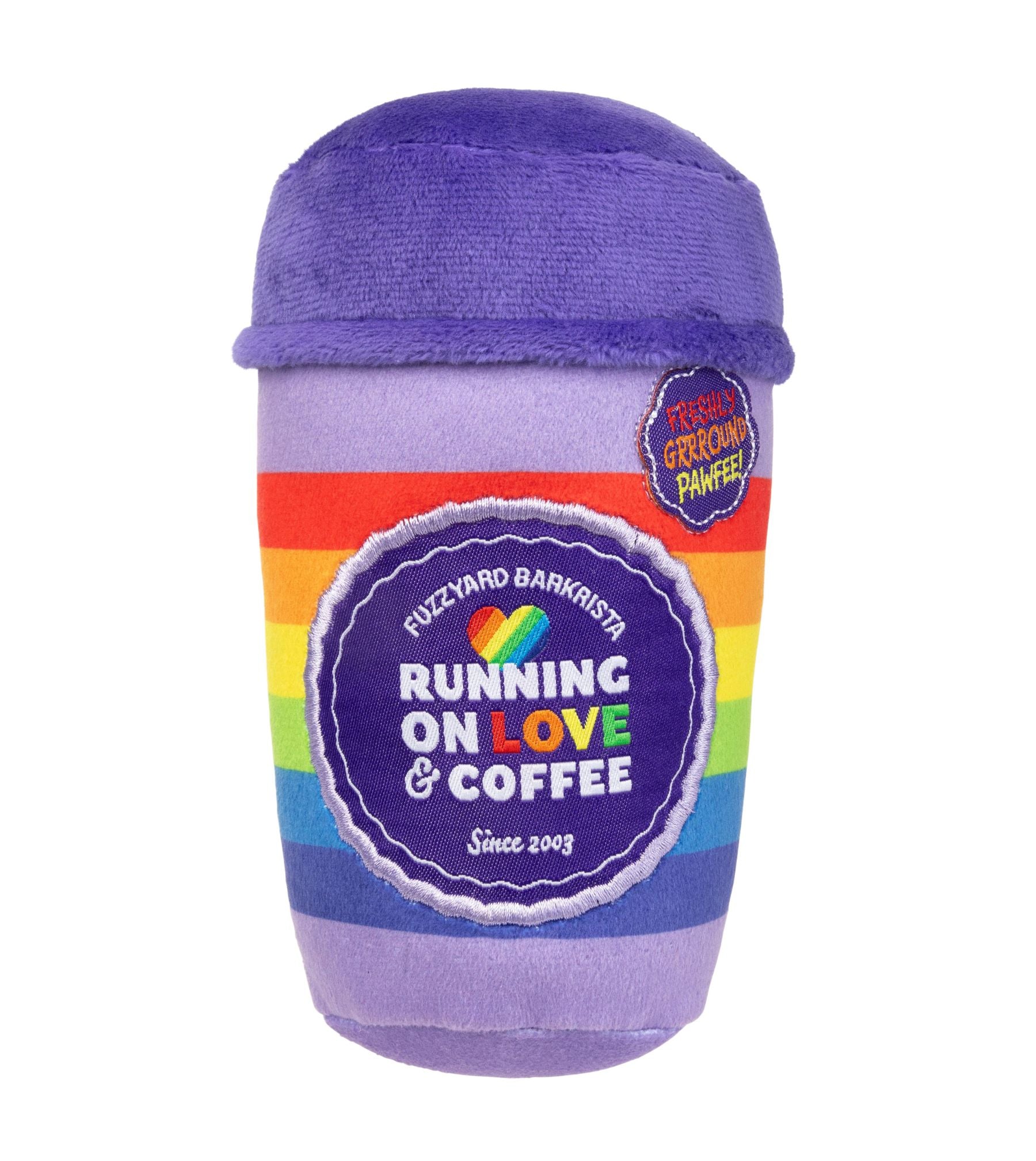FuzzYard Pride Plush Dog Toy (Rainbow Pawfee)