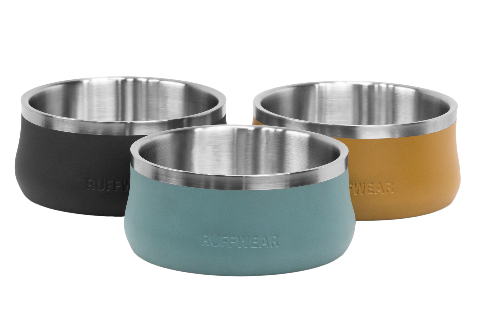 Ruffwear Basecamp⢠Sound-Dampening Hard-Sided Dog Bowl (River Rock Green)