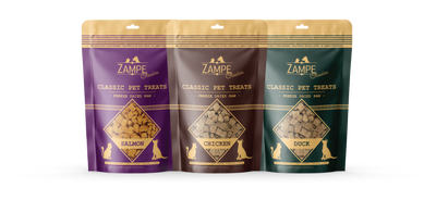 Zampe Classics Freeze Dried Raw Treats (Salmon Meat) for Dogs and Cats