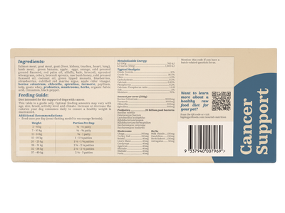 Big Dog Barf Nourish Nutrition Raw Dog Food (Prescription Diet Alternative - Cancer Support)