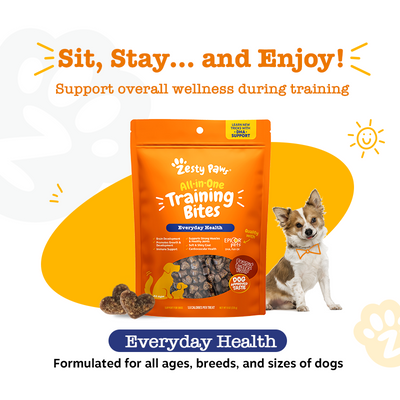 Zesty Paws All-in-One Training Bites Everyday Wellness Dog Treats (Peanut Butter Flavour)