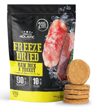 Absolute Holistic Freeze Dried Patties Dog Food (Duck & Turkey)Absolute Holistic Freeze Dried Patties Dog Food (Duck & Turkey)
