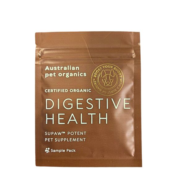 GIFT WITH PURCHASE >$120: Australian pet organics (Digestive Health) Certified Organic Supplements for Dogs (1 x Trial Pack)