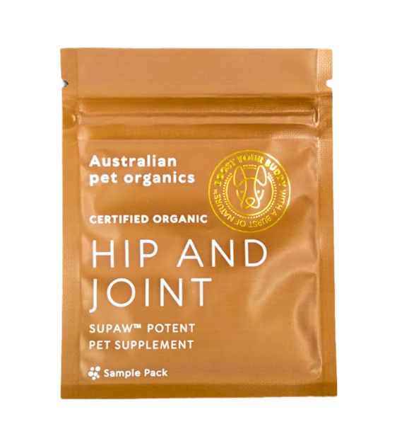 GIFT WITH PURCHASE >$120: Australian pet organics (Hip & Joint) Certified Organic Supplements for Dogs (1 x Trial Pack)