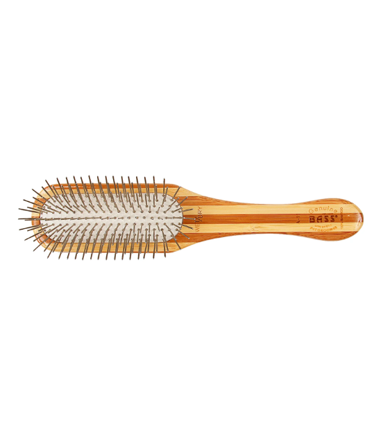 Bass Style & Detangle Pet Brush (Striped or Dark Finish)
