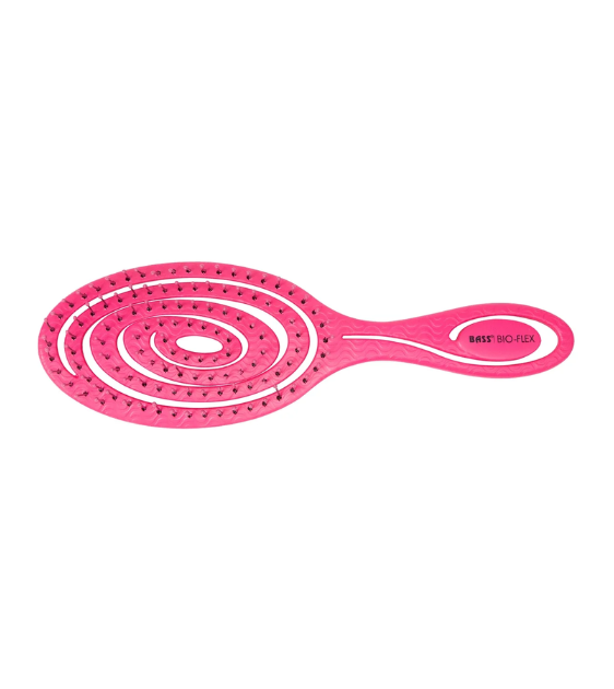 Bass BIO-FLEX Swirl Detangling Hair Brush (Pink, Purple or Green)