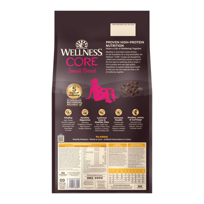 Wellness CORE Small Breed Grain Free Puppy Dry Dog Food (Deboned Turkey, Turkey Meal & Salmon Meal Recipe)