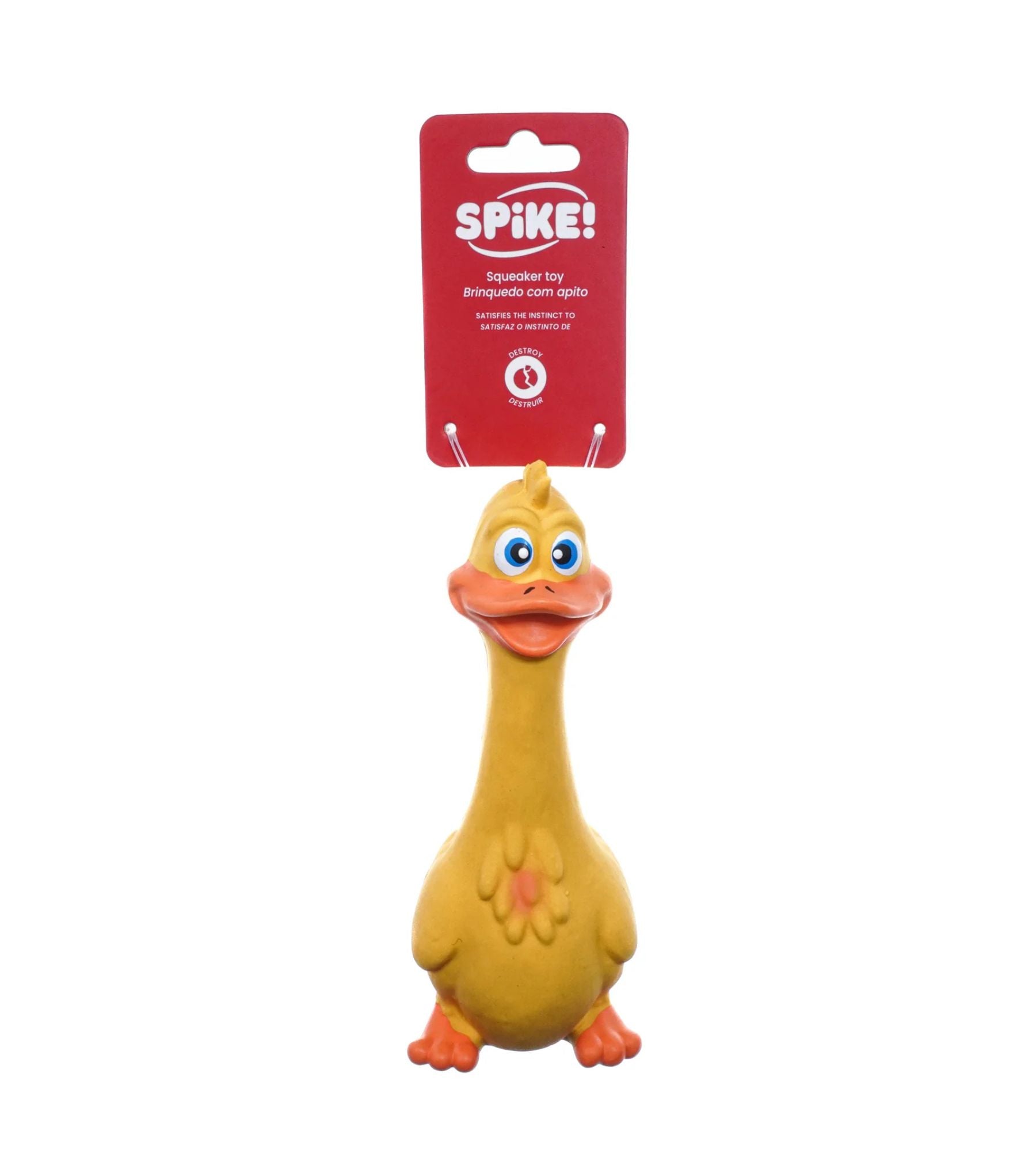 Spike! Latex Duck Squeaker Toy for Dogs