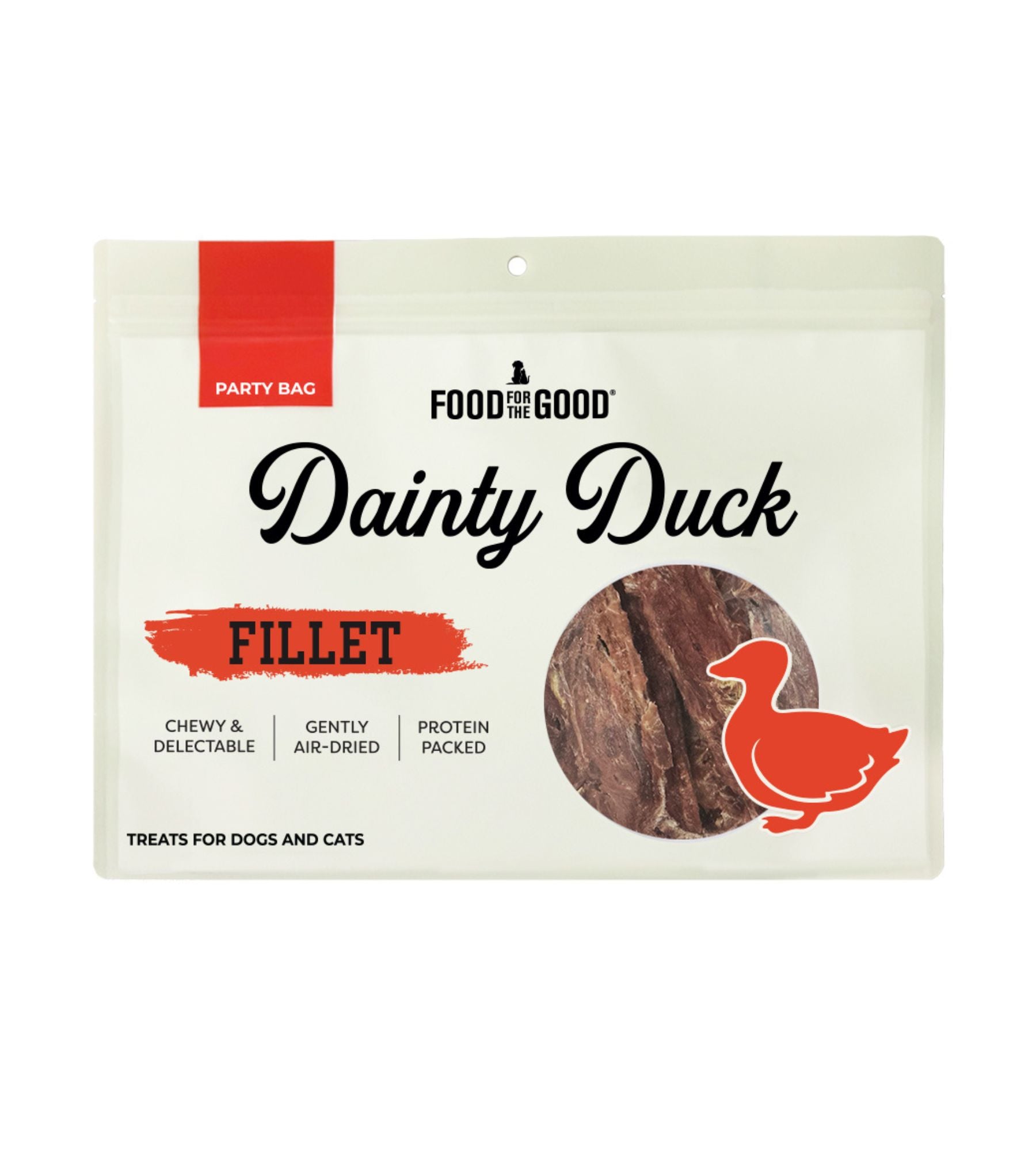 Food For The Good Party Bag Air Dried Cat & Dog Treats (Dainty Duck Fillet)