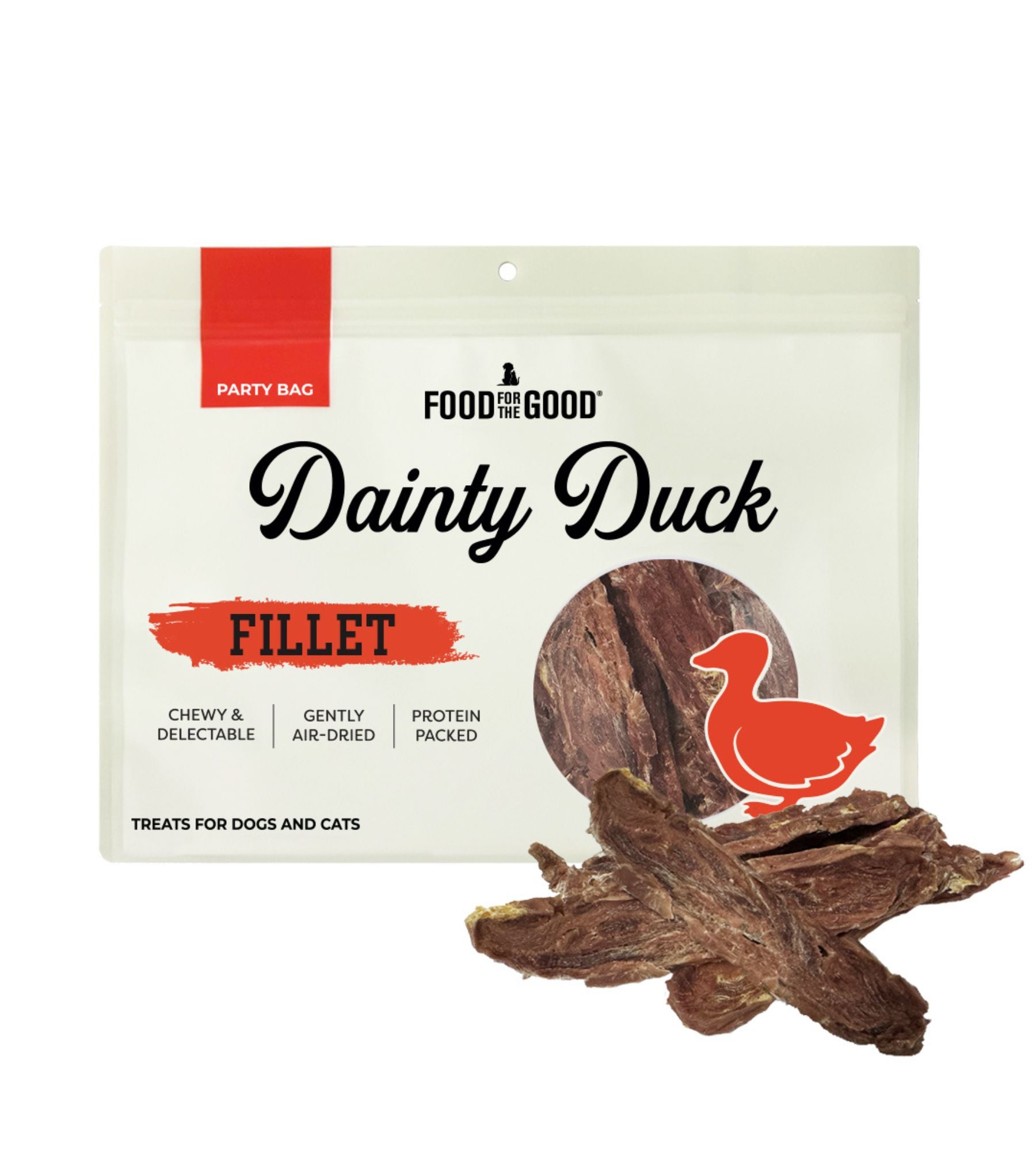 Food For The Good Party Bag Air Dried Cat & Dog Treats (Dainty Duck Fillet)