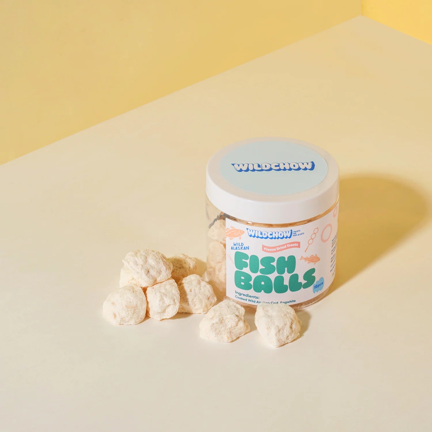 WildChow Freeze Dried Crunchy Fish Balls Dog Treats