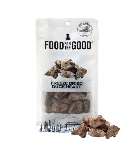 Food For The Good Freeze Dried Duck Heart Cat & Dog Treats