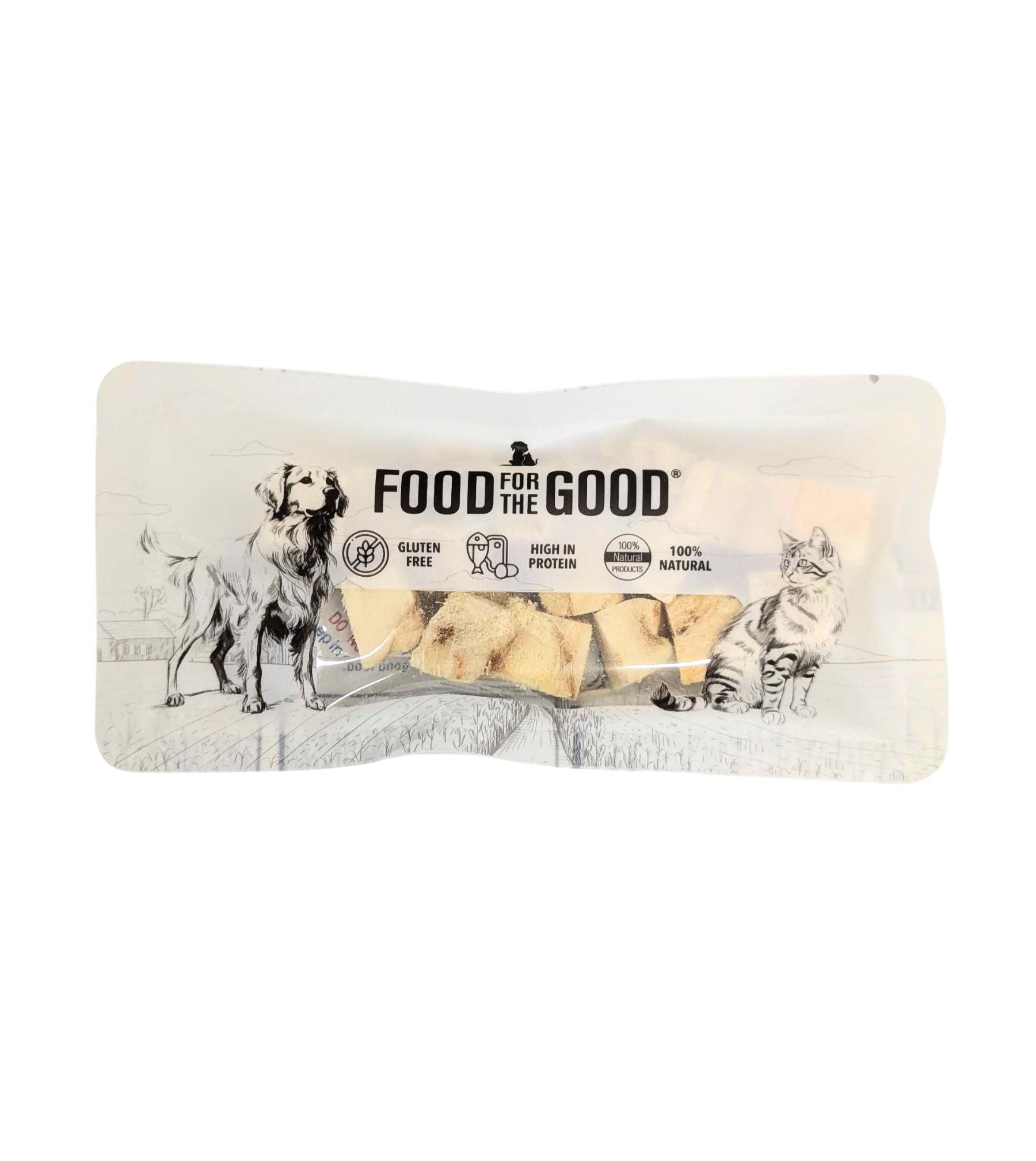 GIFT WITH PURCHASE >$120: Food For The Good Freeze Dried Cat & Dog Treats (Cod Fish Cubes)