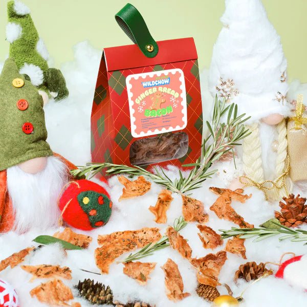 WildChow Air Dried Christmas Dog Treats (Gingerbread Bacon)