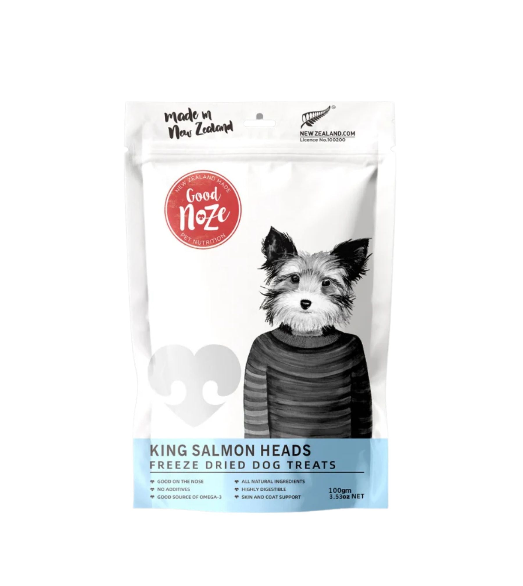 Good Noze Freeze Dried Dog Treats (King Salmon Heads)