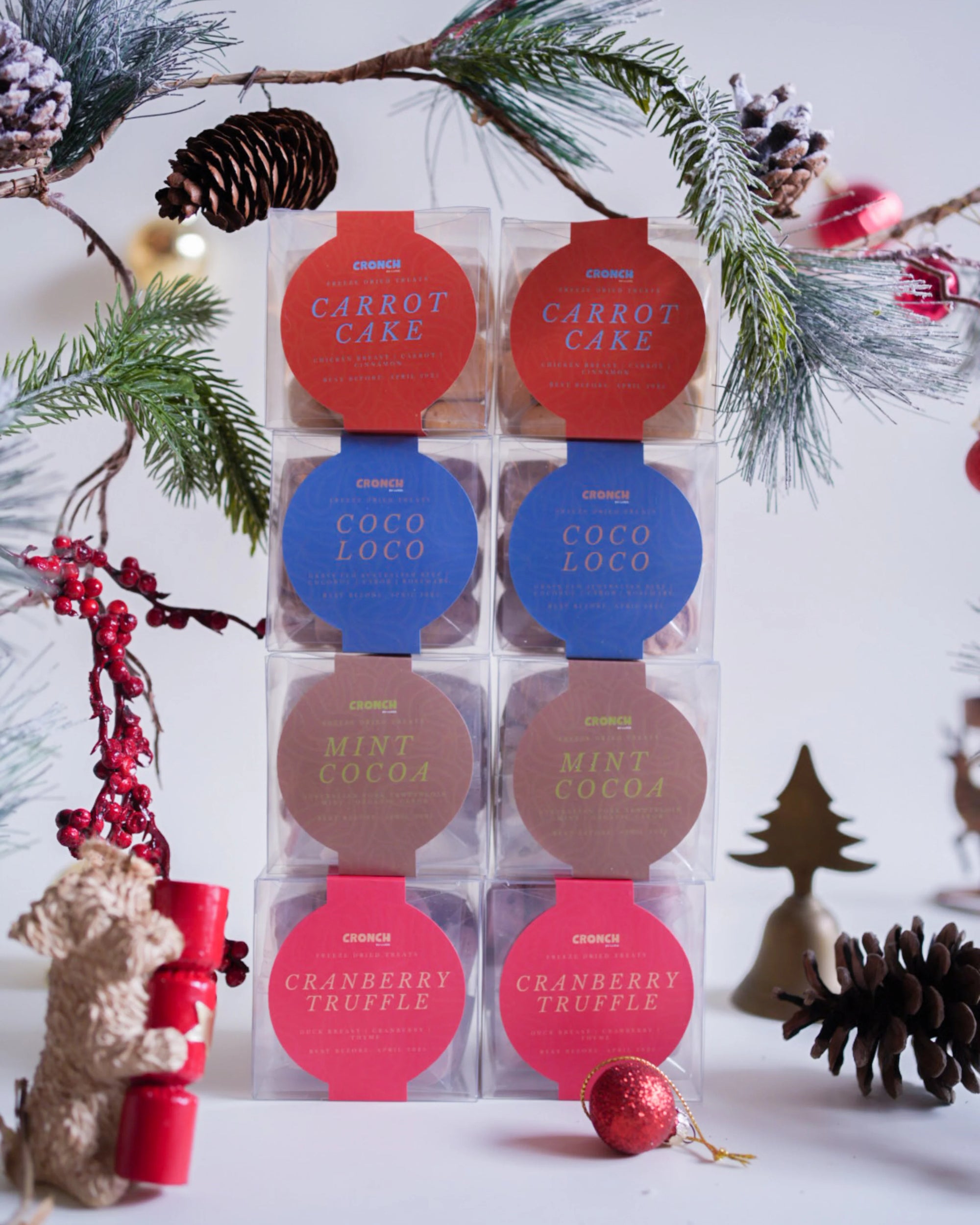 Licked CRONCH Freeze Dried Christmas Dog & Cat Treats (Mint Cocoa)