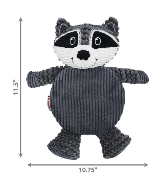 KONG Low Stuff Raccoon Crackle Tummiez Dog Toy