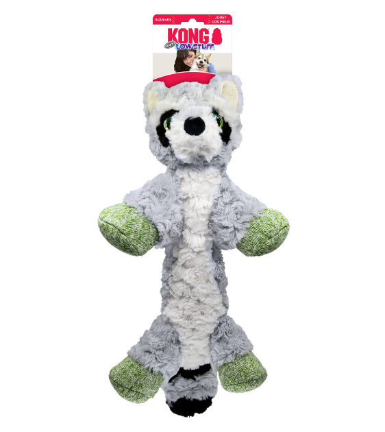 KONG Low Stuff Raccoon Flopzie Dog Toy