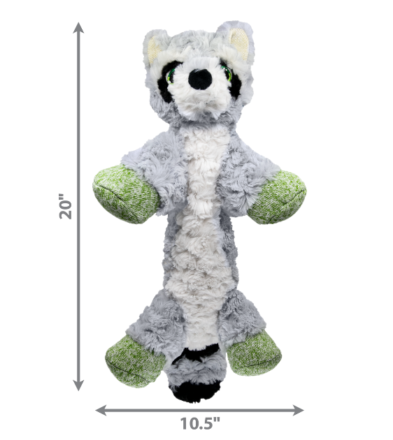 KONG Low Stuff Raccoon Flopzie Dog Toy