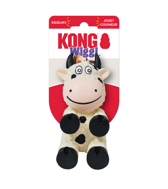 KONG Wiggi Cow Dog Toy