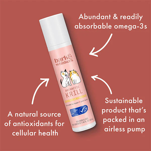 Bark & Whiskers Antarctic Krill Oil Liquid Pump Supplement For Dogs