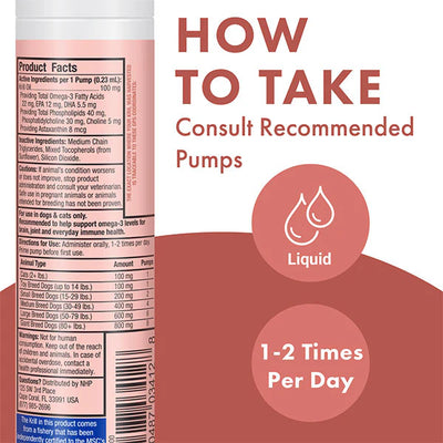 Bark & Whiskers Antarctic Krill Oil Liquid Pump Supplement For Dogs