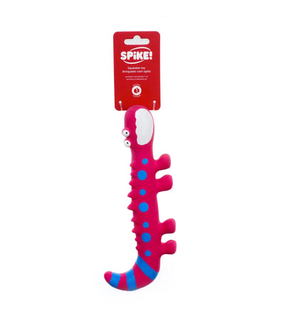 Spike! Latex Pink Lizard Squeaker Toy for Dogs