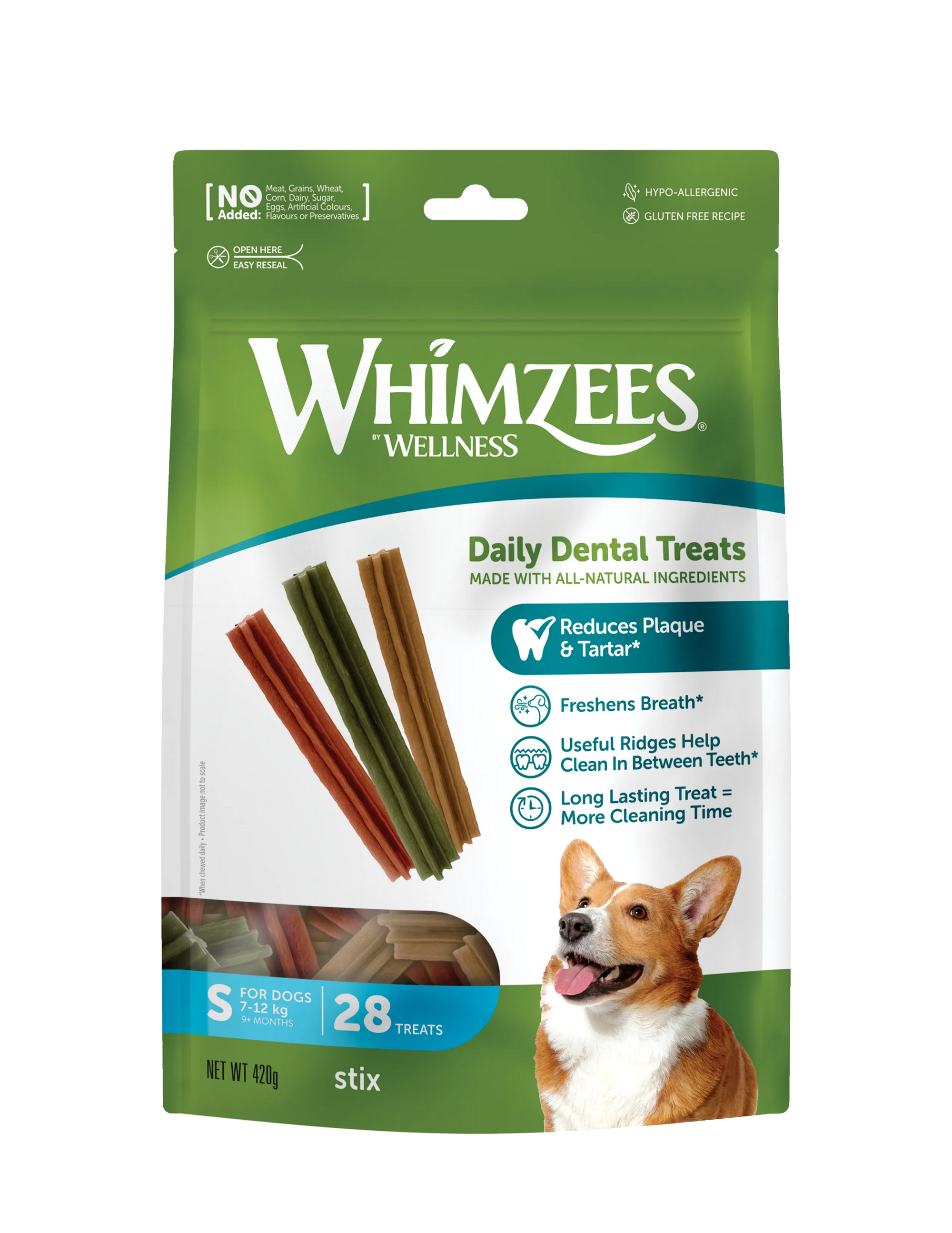 Whimzees Natural Daily Dental Dog Chews (Stix)