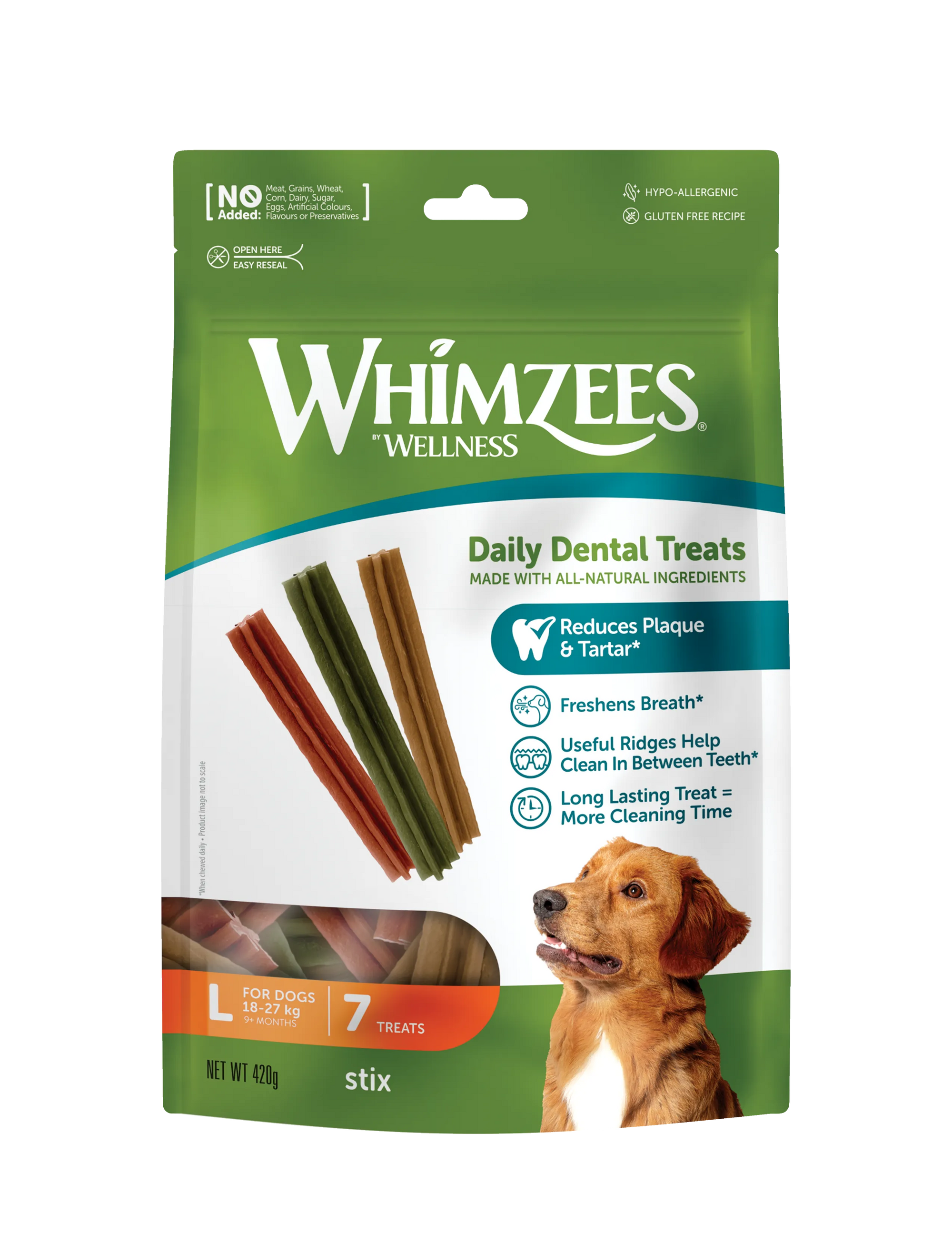Whimzees Natural Daily Dental Dog Chews (Stix)