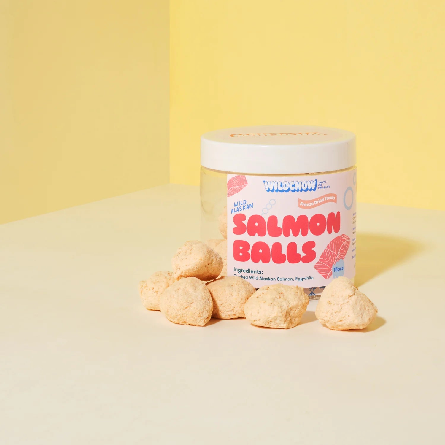 WildChow Freeze Dried Crunchy Salmon Balls Dog Treats