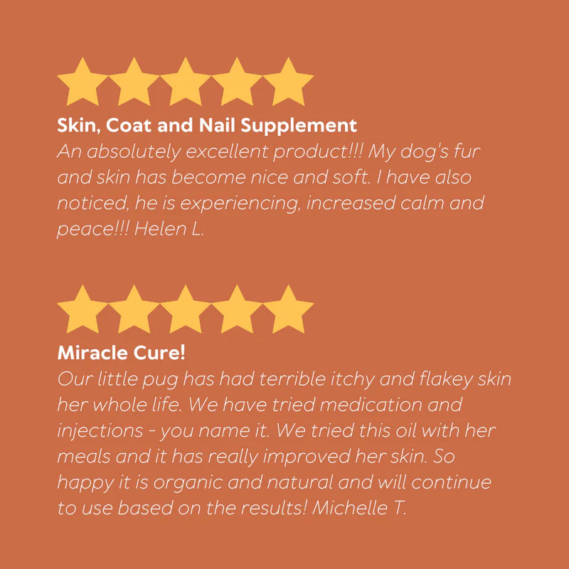 Australian pet organics (Skin, Coat and Nail) Certified Organic Supplements for Dogs