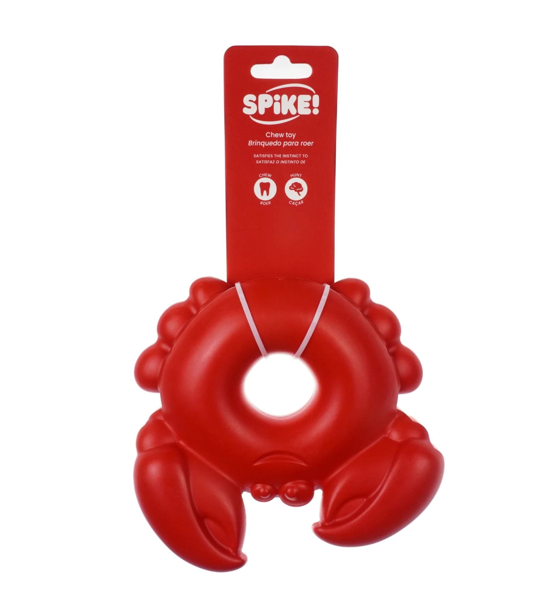 Spike! Chew and Fetch Donut Crab Chew Toy for Dogs