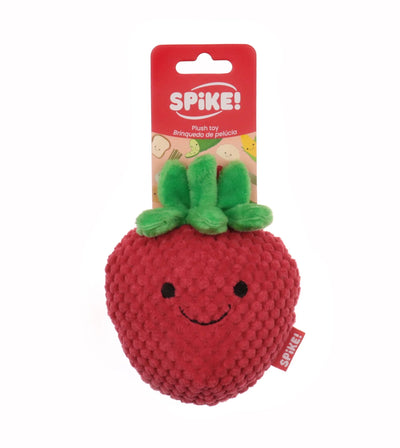 Spike! Kawaii Strawberry Plush Dog Toy