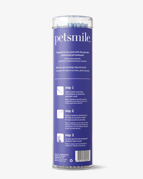 Petsmile Professional Pet Toothpaste Applicator Swabs for Dogs & Cats