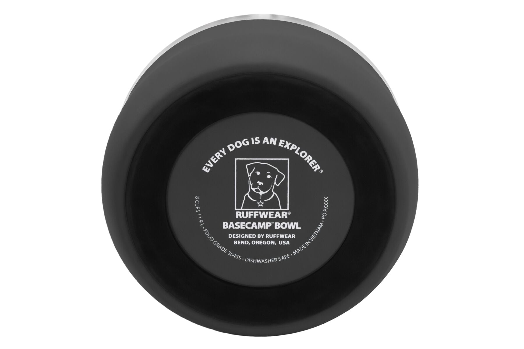 Ruffwear Basecamp⢠Sound-Dampening Hard-Sided Dog Bowl (Basalt Gray)