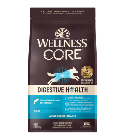 Wellness CORE Digestive Health Wholesome Grains Adult Dry Dog Food (Whitefish & Brown Rice Recipe)