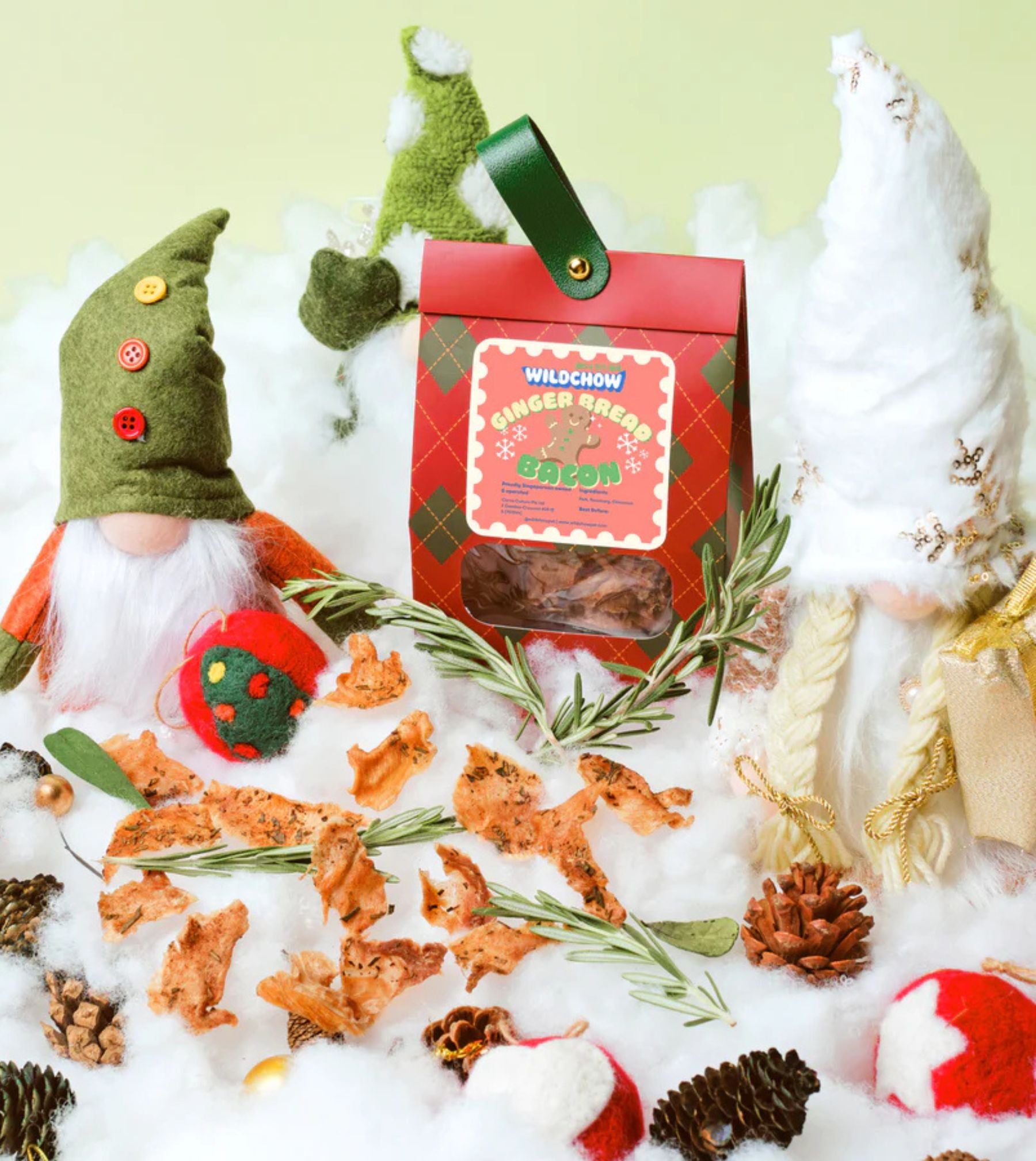 WildChow Air Dried Christmas Dog Treats (Gingerbread Bacon)