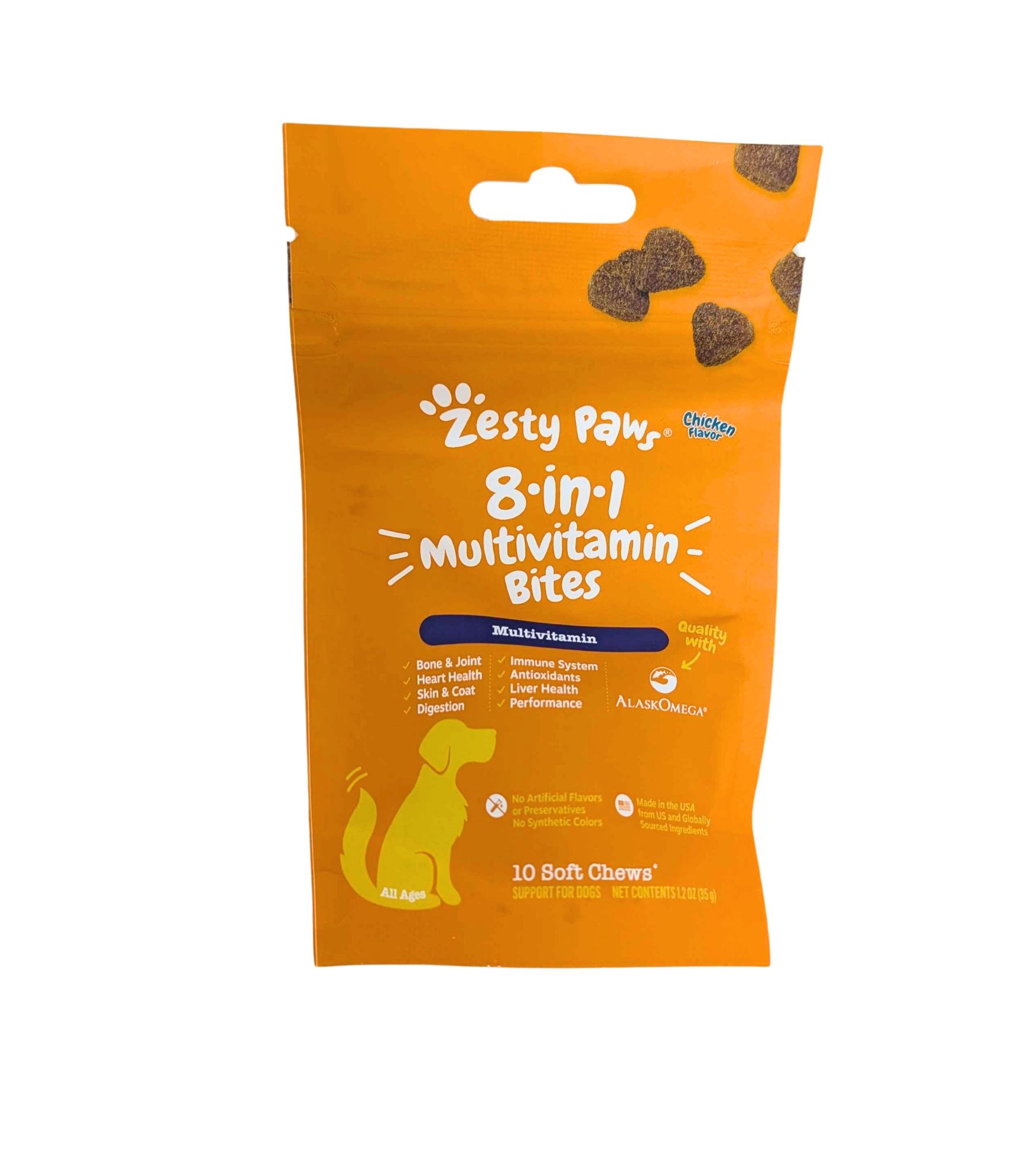 GIFT WITH PURCHASE >$120: Zesty Paws 8-in-1 Multivitamin Bites Multivitamin Supplements for Dogs Trial Pack (1 x Random Flavour)