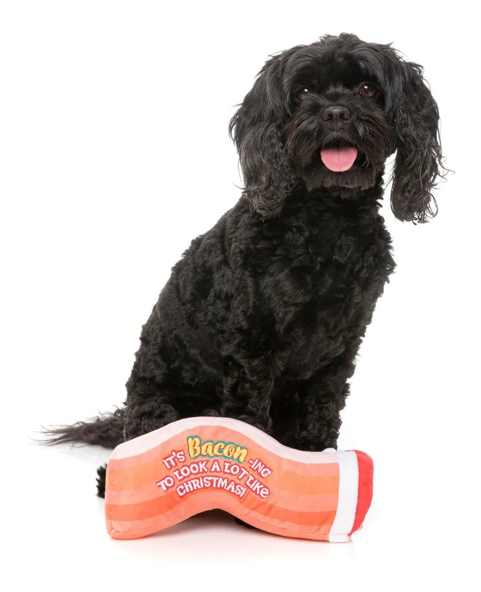 FuzzYard Christmas Dog Toy (Bacon-ing To Look A Lot Like Xmas)