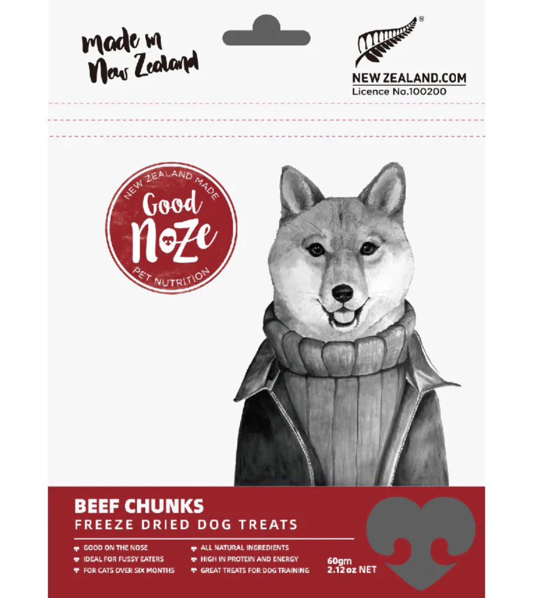 Good Noze Freeze Dried Dog Treats (Beef Chunks)