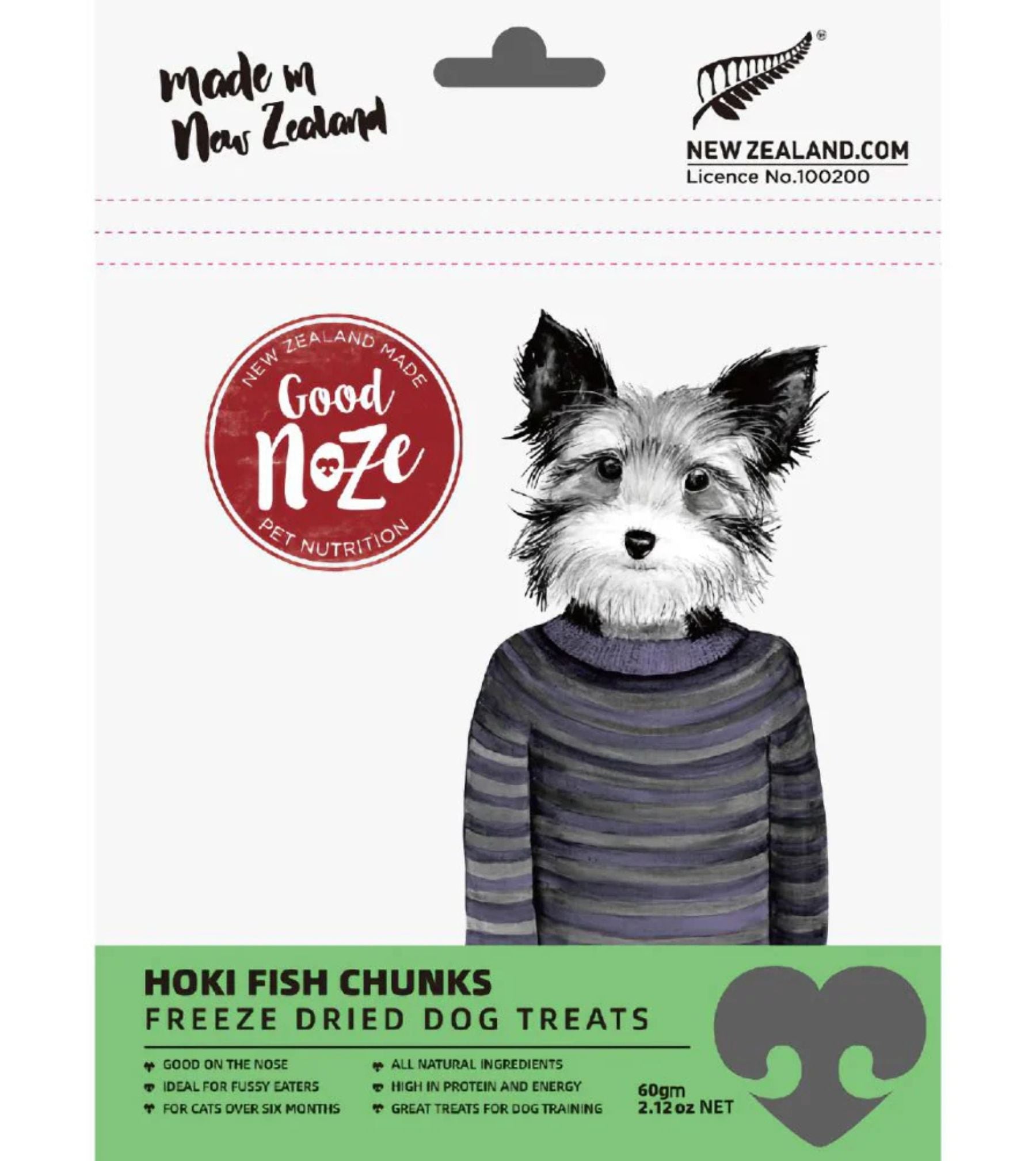 Good Noze Freeze Dried Dog Treats (Hoki Fish Chunks)