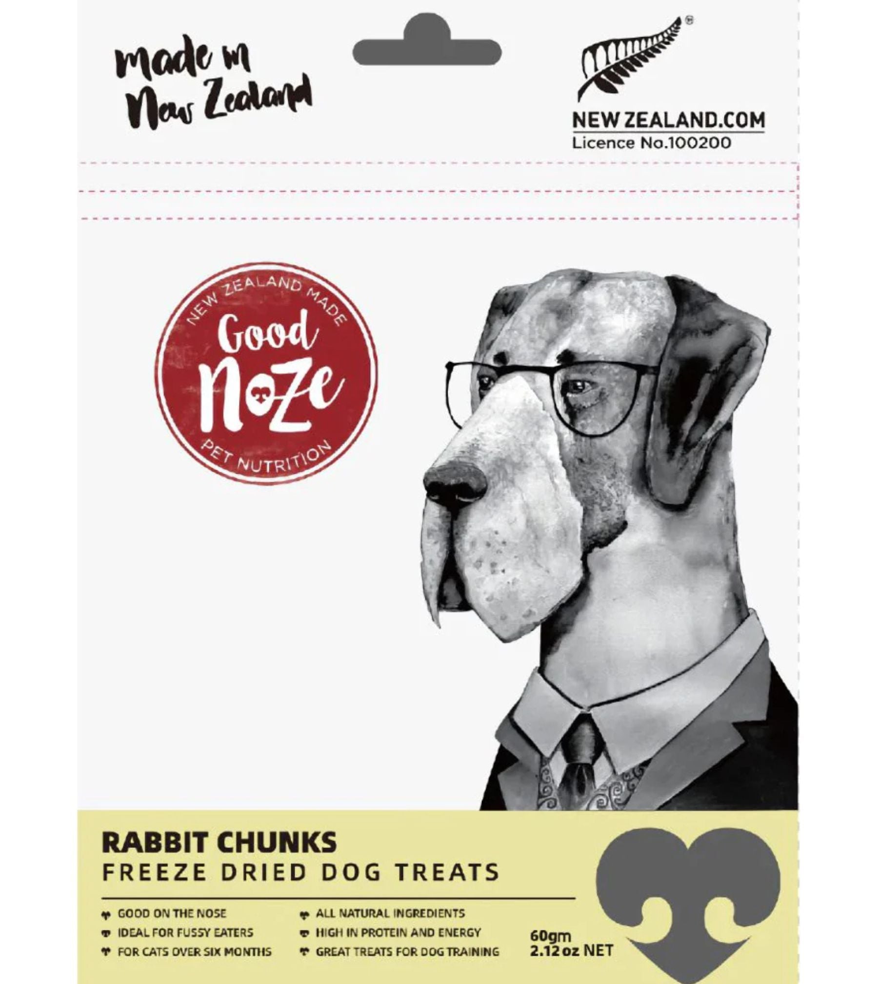 Good Noze Freeze Dried Dog Treats (Rabbit Chunks)