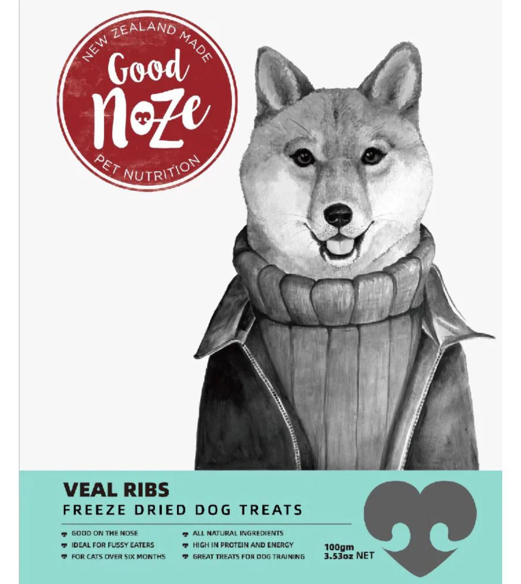Good Noze Freeze Dried Dog Treats (Veal Ribs)