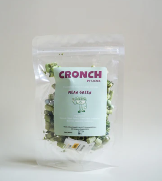 Licked CRONCH Freeze Dried Dog & Cat Treats (Mean Green)