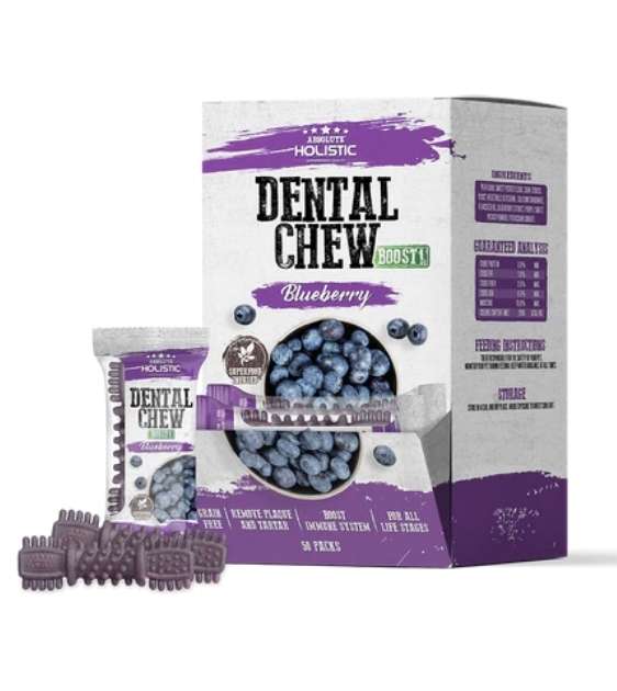 $1 ONLY: Absolute Holistic Boost (Blueberry) Dental Dog Chews - Single Pack - Good Dog Peopleā¢