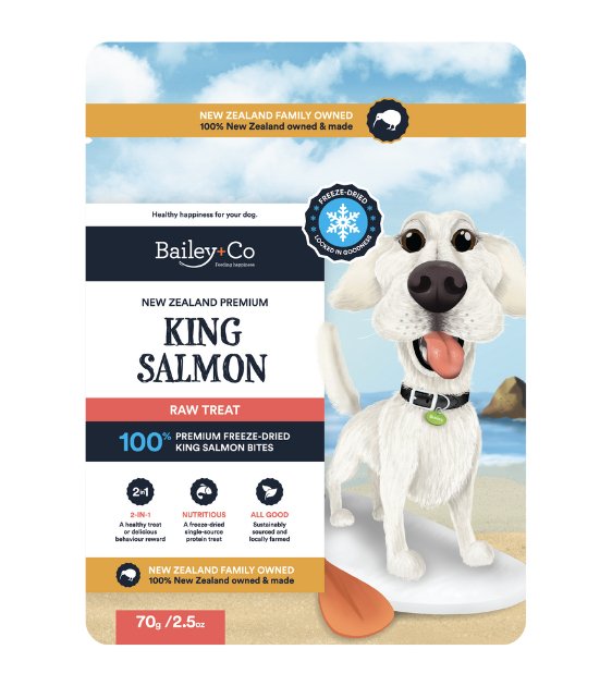 10% OFF: Bailey+Co New Zealand Freeze Dried Raw Dog Treat (King Salmon) - Good Dog Peopleā¢