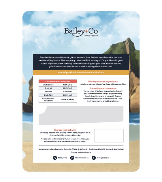 10% OFF: Bailey+Co New Zealand Freeze Dried Raw Dog Treat (King Salmon) - Good Dog Peopleā¢