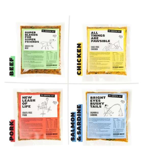 10% OFF: The Grateful Pet Cooked Dog Food Starter Pack (4-Pouch Cooked Mix) - Good Dog People™