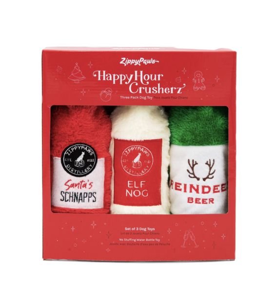 10% OFF: ZippyPaws Happy Hour Crusherz Christmas Holiday (3-Toy Pack) - Good Dog Peopleā¢