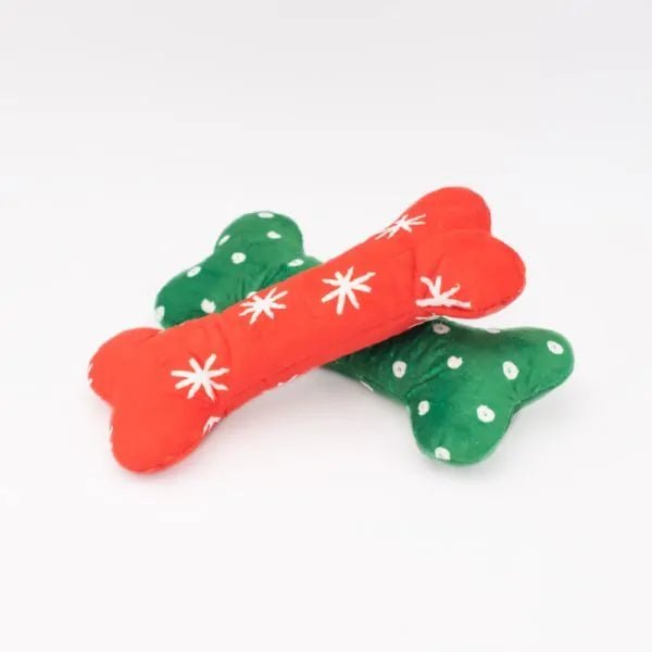 10% OFF: ZippyPaws Holiday Patterned Bones Dog Toy (Large 2-Pack) - Good Dog Peopleā¢